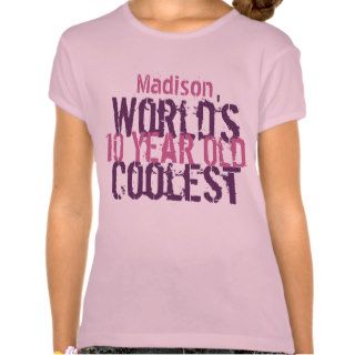 10th Birthday Gift World's Coolest 10 Year Old T shirts