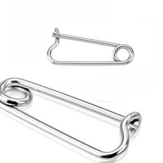Pair of 16 Gauge 1.2mm Surgical Steel Safety Pin Tapers E503 Jewelry