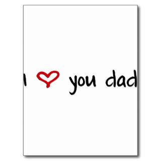 I Love You, Dad Post Cards