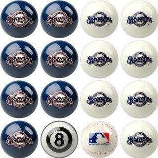 Milwaukee Brewers MLB Home vs. Away Billiard Balls Full Set (16 Ball Set) by Imperial International  Sports Fan Billiards Equipment  Sports & Outdoors