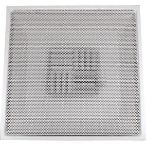 SPEEDI GRILLE 24 in. x 24 in. White Drop Ceiling T Bar Perforated Face Air Vent Register with 6 in. Collar TB PAB 06