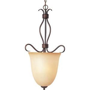 Illumine 4 Light Oil Rubbed Bronze Entry Foyer Pendant with Wilshire Glass Shade HD MA40852554