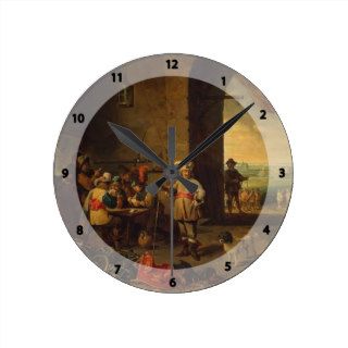 David Teniers the Younger  Guardroom Round Wallclocks