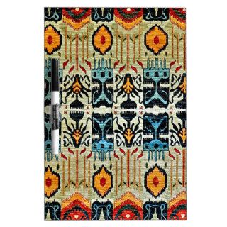 Ethnic Tribal Bohemian Handwoven Ikat Textile Asia Dry Erase Boards