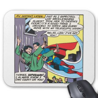 Superman Comic Panel   Lois An Instant Later Mousepad