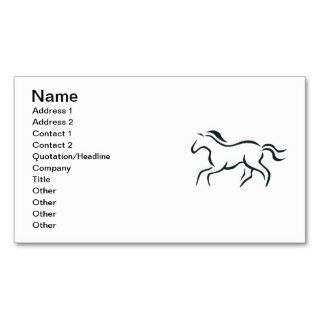 Horse line drawing business card