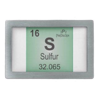 Sulfur Individual Element of the Periodic Table Rectangular Belt Buckles