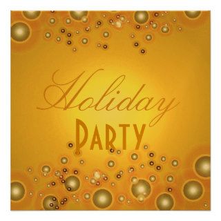 Holiday Party invitations, champagne bubbles