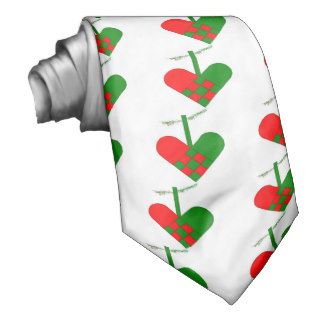 Scandinavian Christmas Hearts Neck Tie