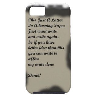 Write in Burning Paper Ilustration iPhone 5 Covers