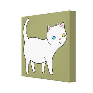 Odd Eyed Cat Gallery Wrapped Canvas