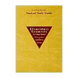 Elementary Geometry for College Student Solutions Manual, Third Edition (9780618221783) Alexander Books