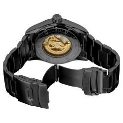 Akribos XXIV Men's Skeleton Automatic Black Bracelet Watch Akribos XXIV Men's Akribos XXIV Watches