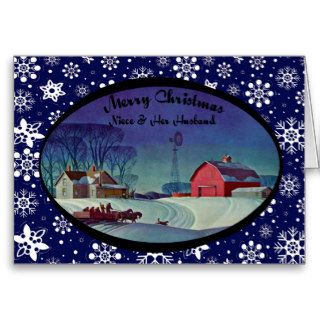 Merry Christmas Niece & Her Husband Greeting Card