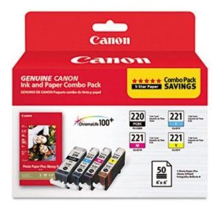 Canon Ink  Canon PGI 220 and CLI 221 Ink and 4x6 Paper Combo Pack Electronics