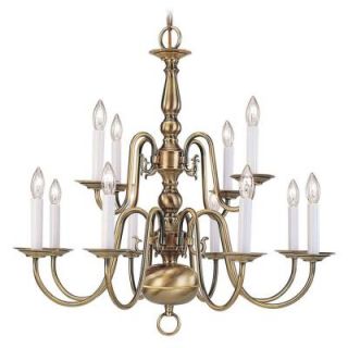 Filament Design Providence 8 Light Antique Brass Chandelier CLI MEN5012 01