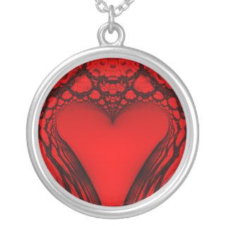 Red Heart Fractal Jewelry