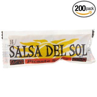 Salsa Del Sol Sauce Picante Sauce, 0.5 Ounce Single Serve Packages (Pack of 200)  Grocery & Gourmet Food