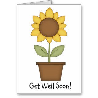 Sunflower Get Well Soon Greeting Card