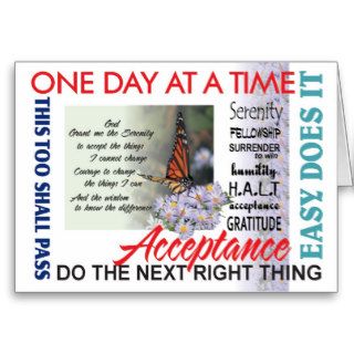 AA slogans anniversary card