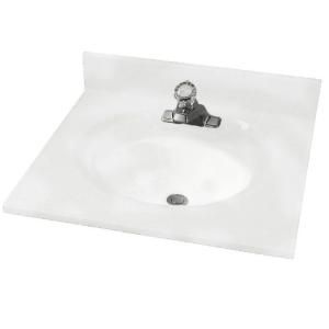 American Standard Astra Lav 37 in. Cultured Marble Single Basin Vanity Top in White Swirl with White Swirl Basin CMA8374.801
