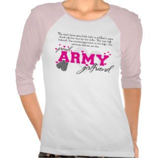 Into a Soldier's eyes   Proud Army Girlfriend Tshirt