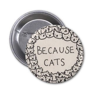 Because Cats Buttons