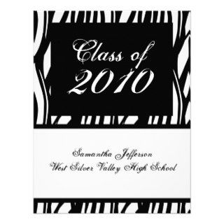 ANY YEAR Funky Black & White Graduation Invitation