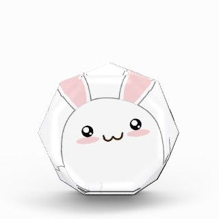 Cute Fat Bunny   Rabbit Adorable Fluffy Acrylic Award