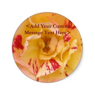Yellow Rose Pink Flower Photo Decal Stickers