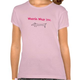Dachshund Picasso Sketch[1], Weenie Wear Inc. T shirts