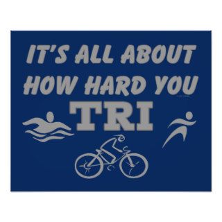 Triathlon Funny Sport Its All About Hard You Tri Photograph