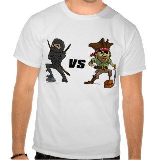 Epic Warrior Ninja vs Pirate T Shirt