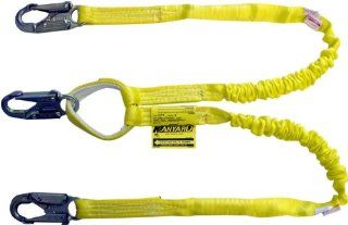 Miller by Honeywell 232WLS/4FTYL 4 Feet Manyard Shock Absorbing Webbing Lanyard with 3 Locking Snap Hooks, Yellow   Fall Arrest Restraint Ropes And Lanyards  