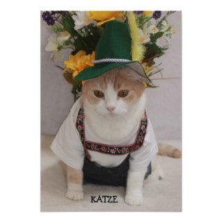 KATZE/CAT Funny German Cat Poster