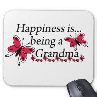 Happiness Is Being A Grandma BUTTERFLY Mouse Pads