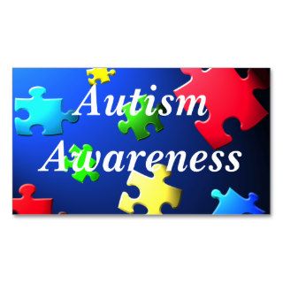 Autism Awareness Behavior Information Card Business Card Template