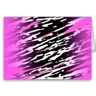 Pink Zebra Blank Card