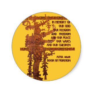 Title of Liberty Book of Mormon Story Round Sticker