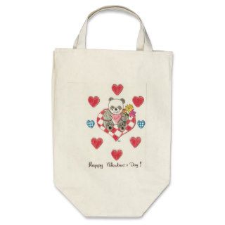 Valentine's Panda Canvas Bags