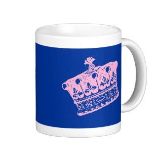 Large Pink Crown or Tiara Coffee Mugs