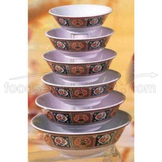 Thunder Group 12 Pack Peacock Collection Rimless Bowl, 8 3/4 Inch Diameter, Red Serving Bowls Kitchen & Dining