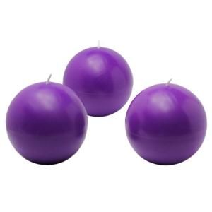 Zest Candle 3 in. Purple Ball Candles (6 Box) CBZ 023