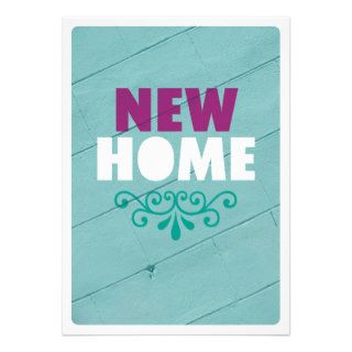 Graphic text new home housewarming invitation