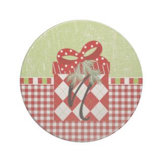 Holiday Gift Initial N Drink Coaster