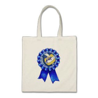 Volleyball Ribbons 1st Tote Bags