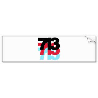713 Area Code Bumper Sticker