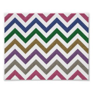 gold silver zigzag,chevrons pattern poster