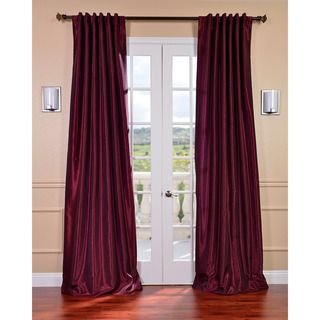 Mulberry Vintage Faux Dupioni Silk Curtain Panel EFF Curtains