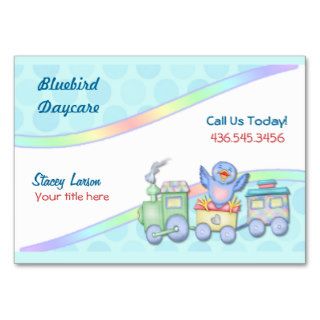 Bluebird Train for Daycare or Babysitter Business Card Templates